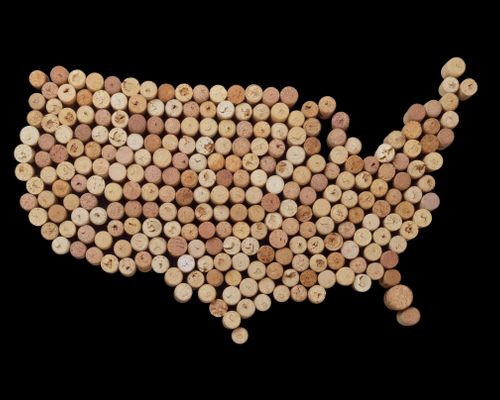 usa cork map