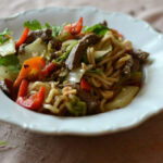 Beef and pepper stir-fry with Elsa