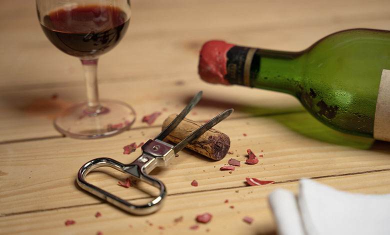 wine bottle and opener