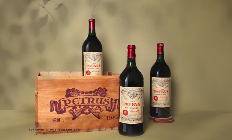 three bottles of Petrus