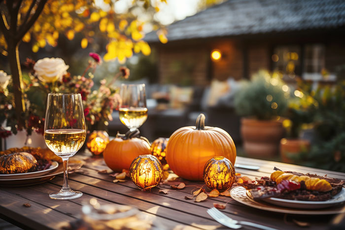 Pumkins and wine glasses - read all about the history of Halloween and our pairing ides