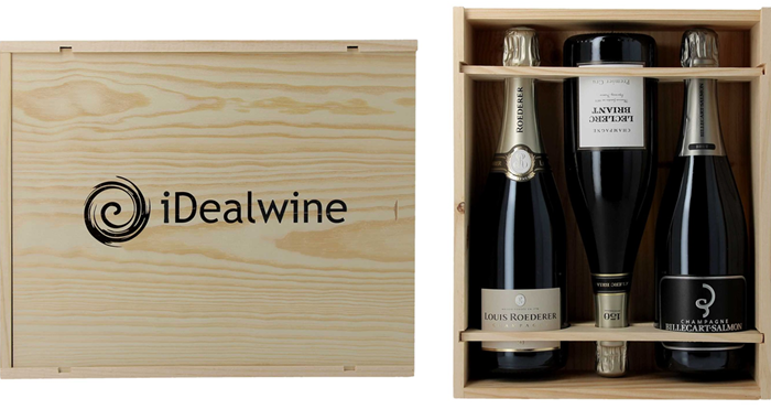 iDealwine wooden case of Champagne