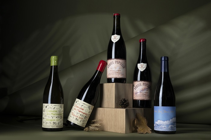 bottles of wine from Jura and Savoie