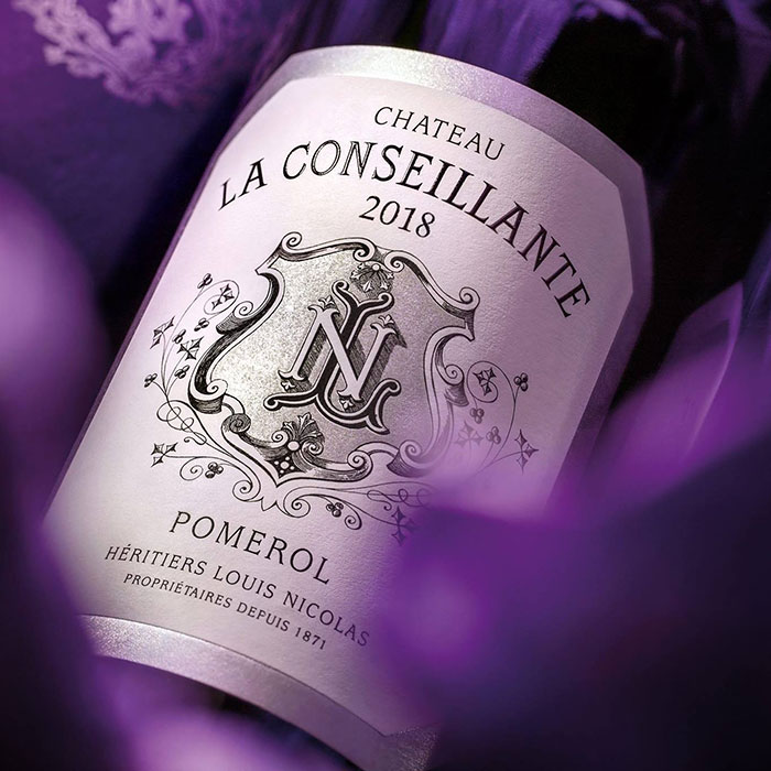 A bottle of la conseillante wine