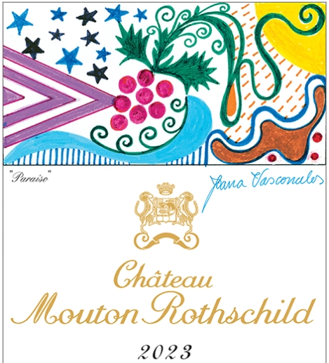 The label for the 2023 Château Mouton Rothschild
