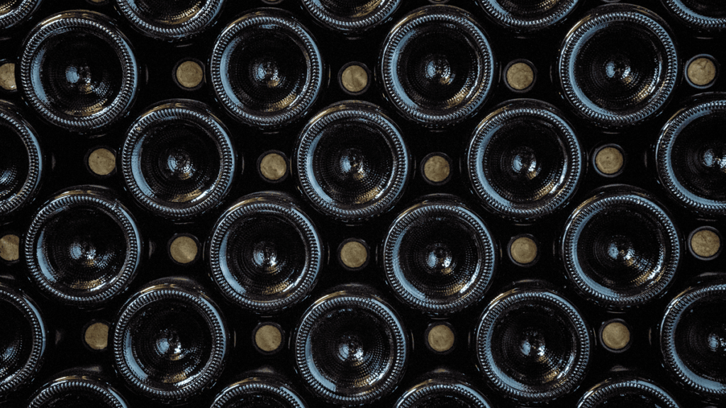 Bottle stacked for ageing