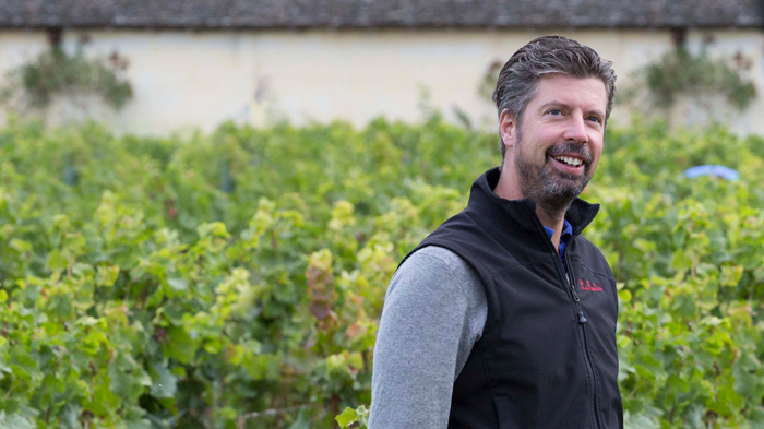 Antoine Lepetit de la Bigne in his vineyard