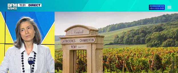 Angélique de Lencquesaing talking about Burgundy wine trends on BFM