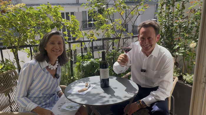 Maximilian Riedel met Angélique de Lencquesaing on a Parisian balcony talking wine