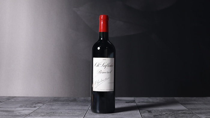 A bottle of Pomerol's Château Lafleur which has just become a Vin de France