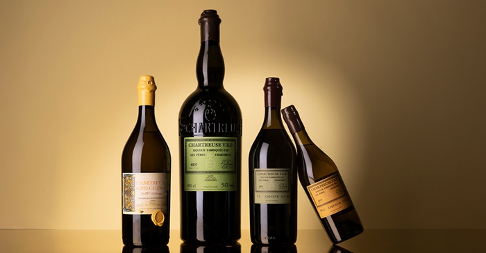 Fine Spirits Auction - whisky bottles with a Chartreuse