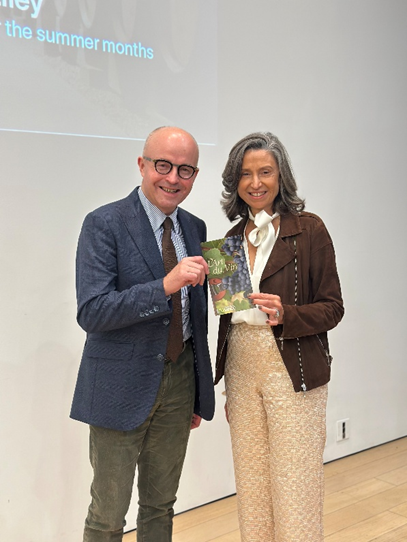 Laurent Delaunay and Angélique de Lencquesaing at L’Alliance New York in October 2025