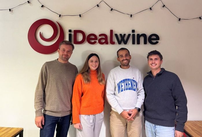 The supply chain team at idealwine: Paul, Emma, Victorien, and Maxime