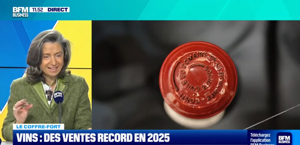 Angélique de Lencquesaing, being interviewed on BFM Business, a programme on the French news channel