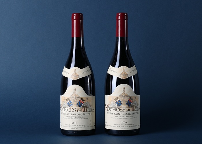 Hospices de nuits saint gorges bottles from the charity barrel