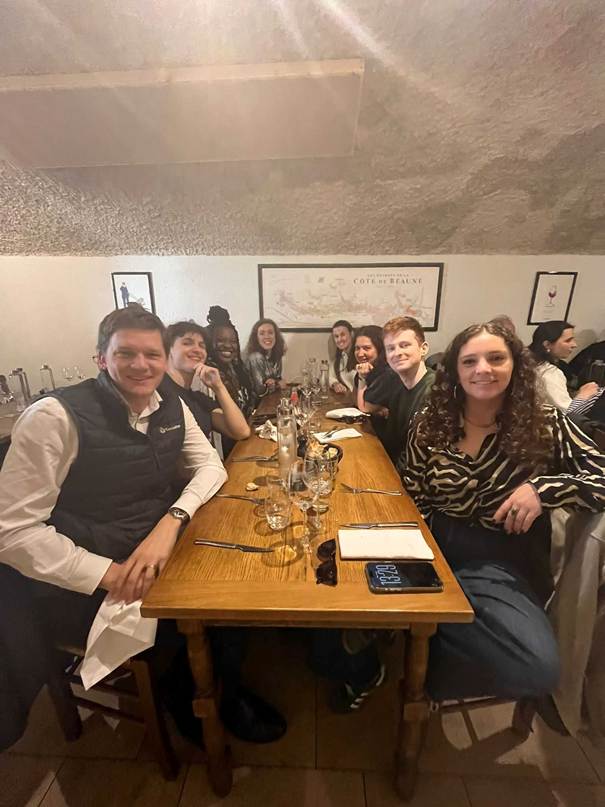 Lunch at a traditional French restaurant