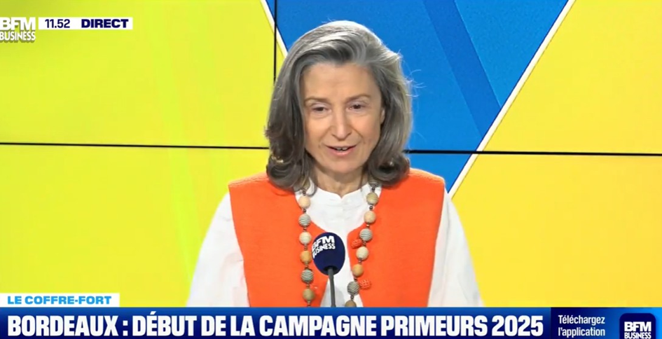 Angélique at BFM talking about EN primeur wines