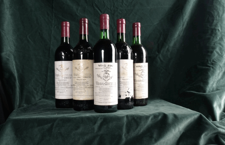 bottles of Vega Sicilia wine